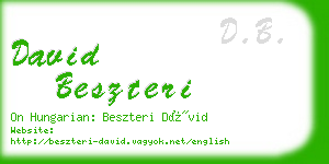 david beszteri business card